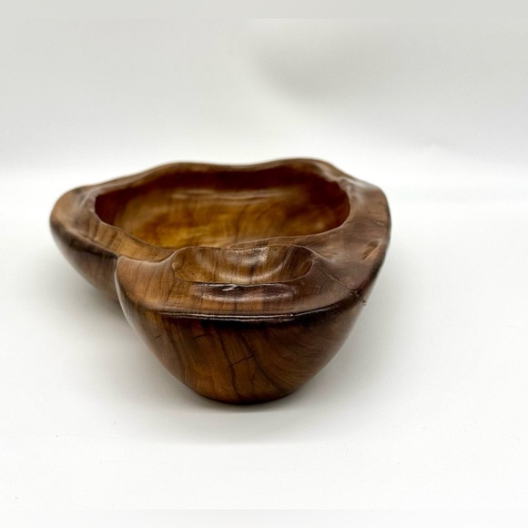 Vintage DAN KARNER Hand Carved Mid Century Wooden Serving Bowl Barcelona, Spain - Picture 5 of 7